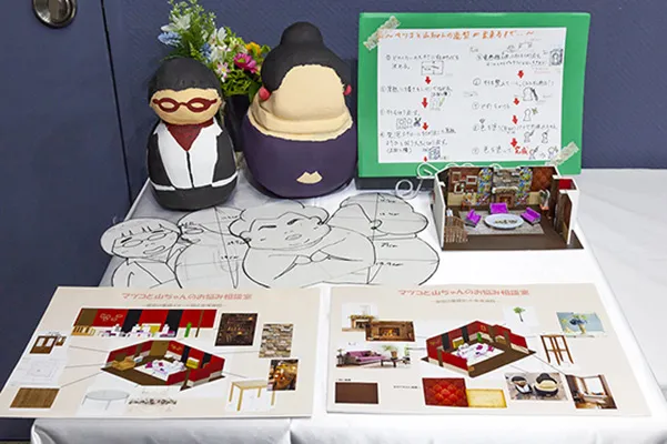 架空番組・マツコと山ちゃんのお悩み相談室のセット模型＆造形＆装飾