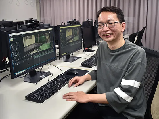 アニメ撮影 髙橋秀地さん(15年度卒)