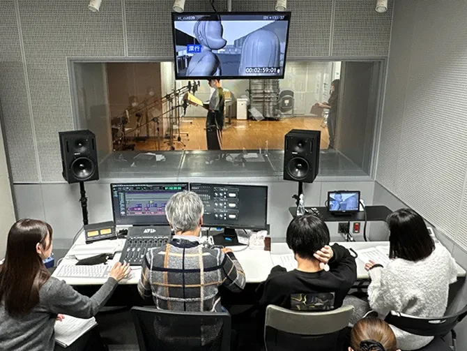アニメーション・CG科オリジナルアニメ アフレコ収録