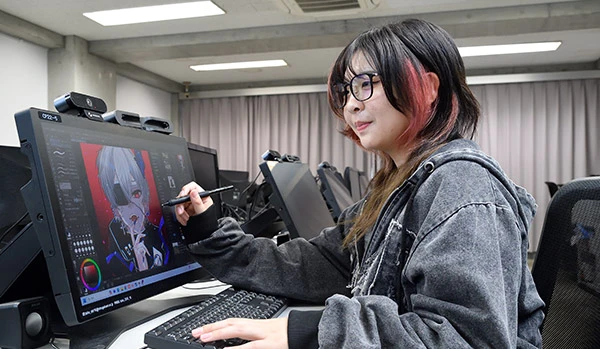 学校の液タブを使ってイラスト制作