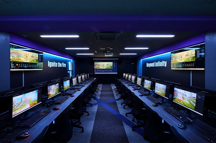 ゲーム制作に没頭できる実習室を新設