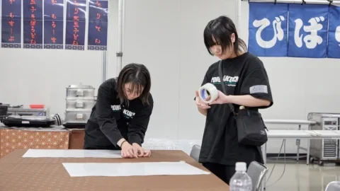 アーティスト専用レストランの設営