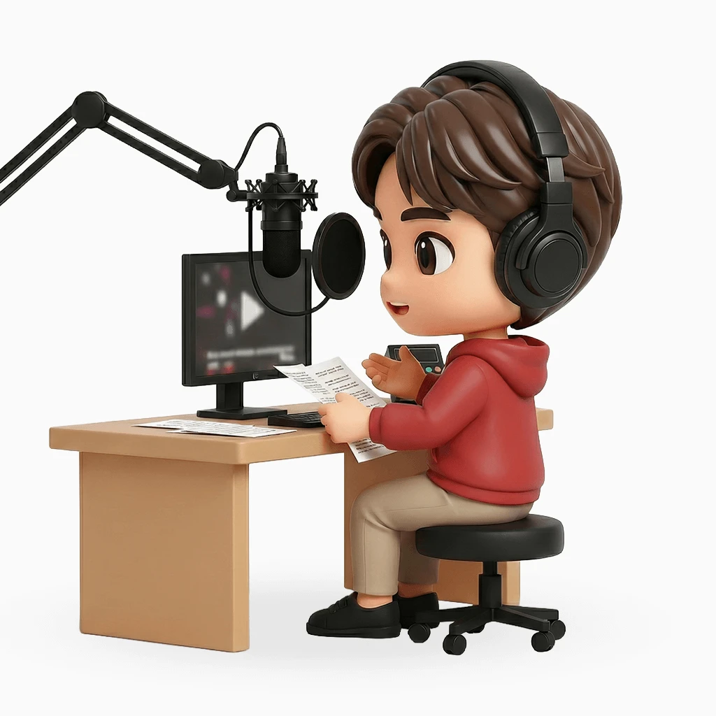 映像と共に流れる“語り”を担当する声の仕事