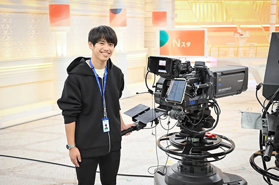 TBSのニュース番組『Nスタ』でカメラアシスタントを担当