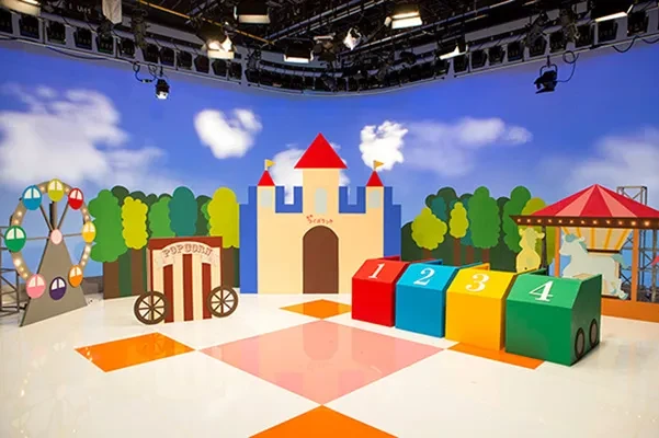 クイズ番組のスタジオセット（大道具・小道具）